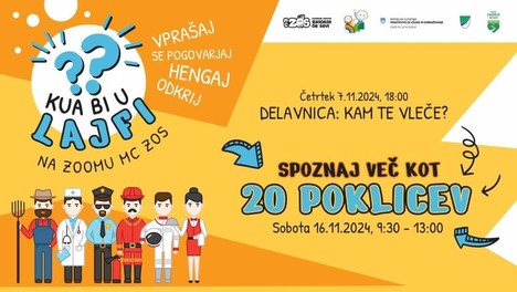 Spoznaj več kot 20 poklicev in delavnico Kam te vleče?