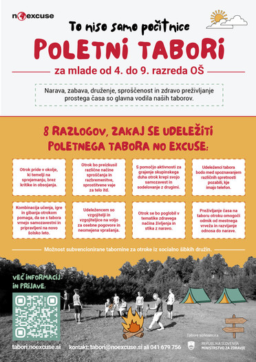 Poletni tabori za osnovnošolce